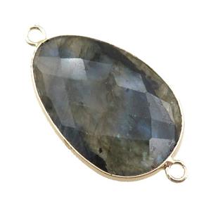 Labradorite connector, faceted teardrop, approx 20-30mm [GM15780]