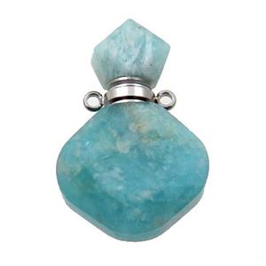 green Amazonite perfume bottle pendant, approx 16-27mm [GM16037]