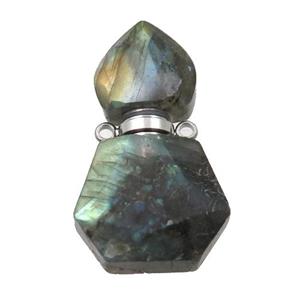 Labradorite perfume bottle pendant, approx 16-27mm [GM16038]