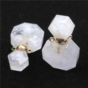 clear Quartz perfume bottle pendant, approx 20-35mm [GM16051]