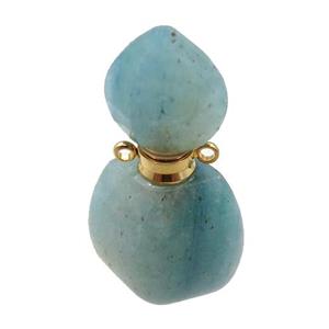 green Quartz perfume bottle pendant, approx 21-40mm [GM16056]