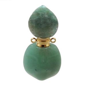 green Quartz perfume bottle pendant, approx 21-40mm [GM16057]