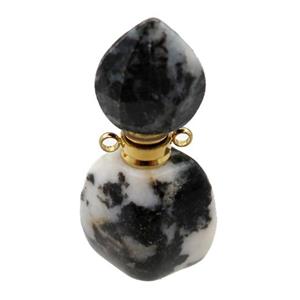 zebra Jasper perfume bottle pendant, approx 21-40mm [GM16058]