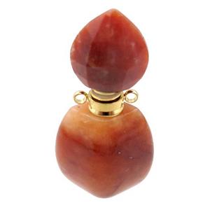 red Chalcedony perfume bottle pendant, approx 21-40mm [GM16059]