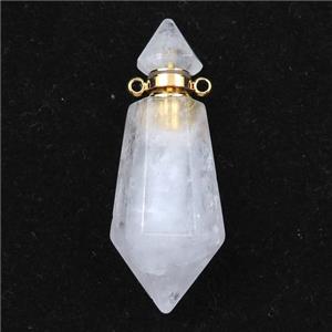 Clear Quartz perfume bottle pendant, approx 17-41mm [GM16062]