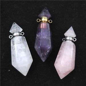 mix Gemstone perfume bottle pendant, approx 17-41mm [GM16065]