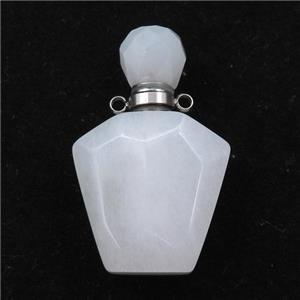 white Jasper perfume bottle pendant, approx 23-36mm [GM16077]