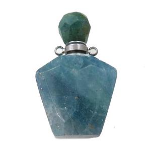 green Quartz perfume bottle pendant, approx 23-36mm [GM16079]