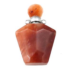 red Chalcedony perfume bottle pendant, approx 23-36mm [GM16082]
