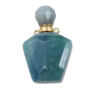 green Quartz perfume bottle pendant, approx 23-36mm [GM16086]