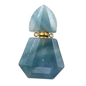 green Quartz perfume bottle pendant, approx 28-48mm [GM16101]