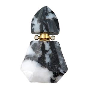 zebra Jasper perfume bottle pendant, approx 28-48mm [GM16104]