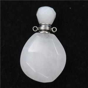 white Jasper perfume bottle pendant, approx 23-38mm [GM16113]