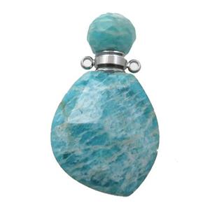 green Amazonite perfume bottle pendant, approx 23-38mm [GM16115]