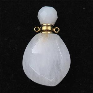 white jasper perfume bottle pendant, approx 23-38mm [GM16121]