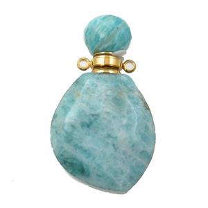 green Amazonite perfume bottle pendant, approx 23-38mm [GM16123]