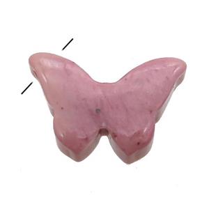 pink rhodonite butterfly pendant, approx 12-18mm [GM16254]