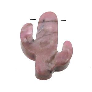 pink rhodonite cactus pendant, approx 13-18mm [GM16260]