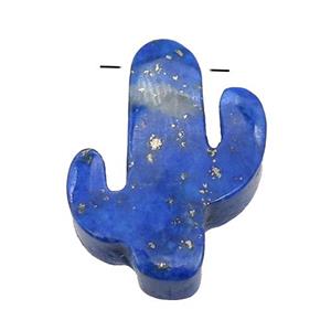 blue Lapis cactus pendant, approx 13-18mm [GM16262]