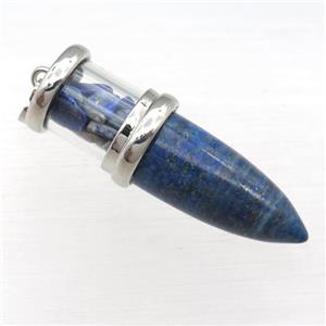 blue Lapis bullet pendant, approx 13-48mm [GM16367]