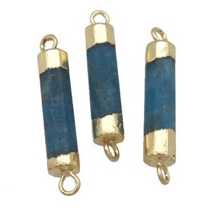 blue Apatite stick connector, gold plated, approx 5-20mm [GM16484]