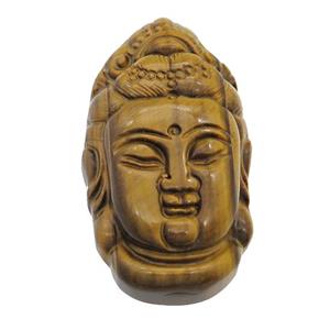 Tiger Eye Stone Buddha Pendant, approx 24-42mm [GM16776]