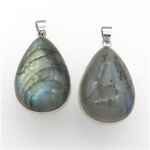 Labradorite Teardrop Pendant, approx 20-30mm [GM16778]