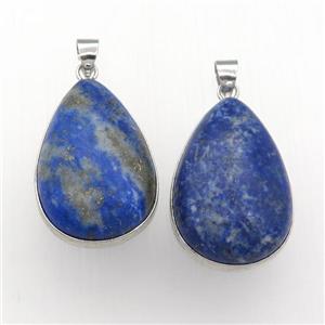 blue Lapis Lazuli Teardrop Pendant, approx 20-30mm [GM16779]
