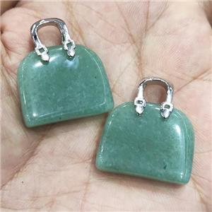 green Aventurine bag pendant, approx 20-24mm [GM16871]