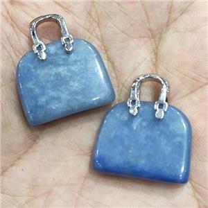 blue Aventurine bag char pendant, approx 20-24mm [GM16873]