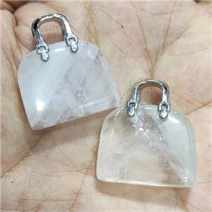 Clear Quartz bag pendant, approx 20-24mm [GM16879]