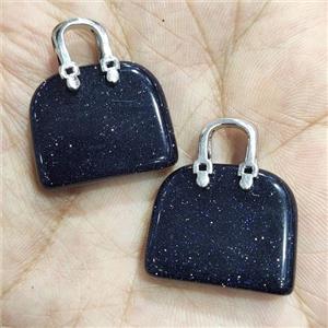 blue SandStone bag pendant, approx 20-24mm [GM16880]