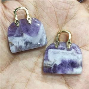 dogtooth Amethyst bag pendant, approx 20-24mm [GM16888]
