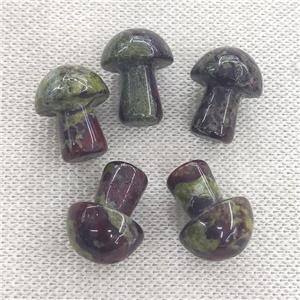 green Ocean Jasper mushroom without hole, approx 15-20mm [GM16953]