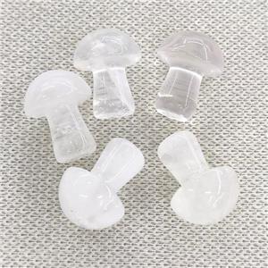 Clear Quartz mushroom charm without hole, approx 15-20mm [GM16955]