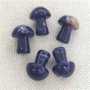 blue sodalite mushroom charm, no hole, approx 15-20mm [GM16958]