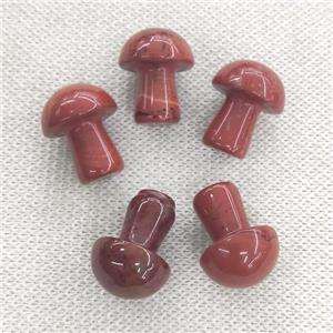 red Jasper mushroom without hole, approx 15-20mm [GM16965]