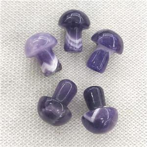 Amethyst mushroom charm without hole, approx 15-20mm [GM16966]