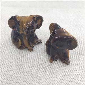 Tiger eye stone Koala charm, no hole, approx 20-30mm [GM16972]