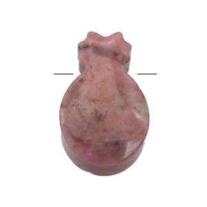 pink Rhodonite pineapple pendant, approx 10-16mm [GM17025]