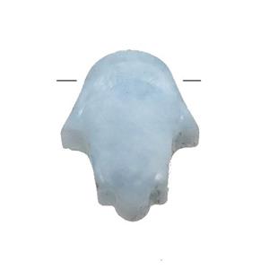 blue Aquamarine hamsahand pendant, approx 11-13mm [GM17033]