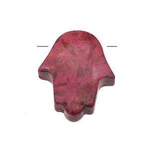 pink Rhodonite hamsahand pendant, approx 11-13mm [GM17036]