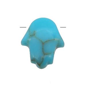 blue Turquoise hamsahand pendant, dye, approx 11-13mm [GM17040]