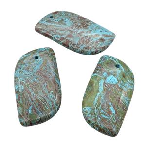 blue Ocean Jasper leaf pendant, approx 25-50mm [GM17065]