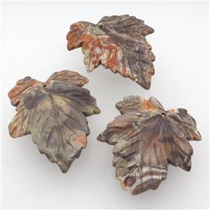 Ocean Jasper Leaf pendant, approx 50-60mm [GM17071]