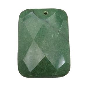 natural Agate rectangle pendant, dye, green, approx 30-45mm [GM17089]