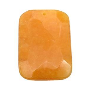 natural Agate rectangle pendant, dye, orange, approx 30-45mm [GM17090]