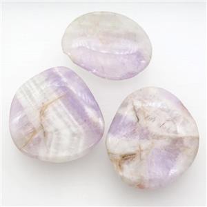 purple Chalcedony slice pendant, freeform, approx 40-50mm [GM17103]