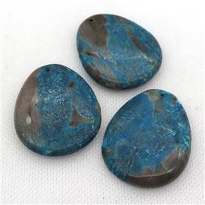 blue Ocean Jasper teardrop pendant, dye, approx 40-50mm [GM17117]