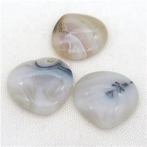 natural Agate teardrop pendant, approx 40mm [GM17136]